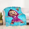 Masha Bear Blanket Comfortable Suitable for Livingroom Seaside Sofa Four Seasons Multipurpose Stylish Decor Best Holiday Gift for Friends Family
