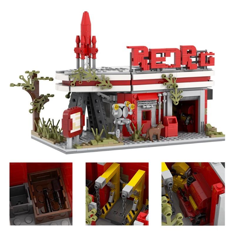 MOOXI Radiation Series MOC Bricks Set BrickHeaded T60 Power Armor Action Figures DIY Building Blocks Kids Toys For Children Gift