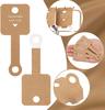 100pc Adhesive Kraft Paper Cards Hanging Folding Card for DIY Jewelry Display Tags Necklace Bracelet Hair Accessory Retail Label
