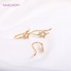 Inlaid Zircon Earring Hooks Components 18K Gold Plated Ear Hook For DIY Earring Making Supplies Pearl Earring Accessories