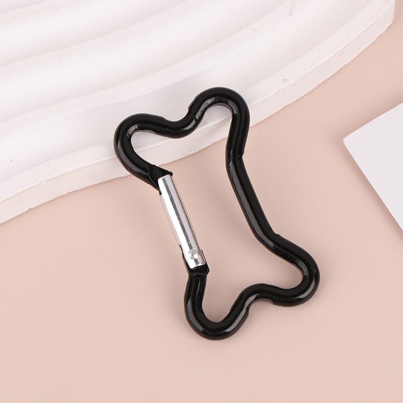 Bone Spring Clasps Aluminum Alloy Spring Buckle Metal Carabiner Keychains Outdoor Camping Accessories