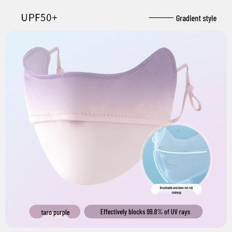 Ice Silk Gradient Cooling Mask: Lightweight, Breathable, Anti-UV Protection with Slimming Effect