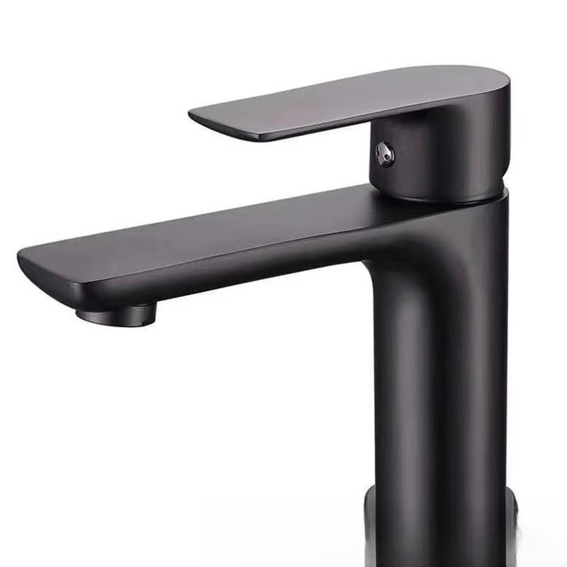 TLXT Gold Flat Design Single Cold Basin Faucet