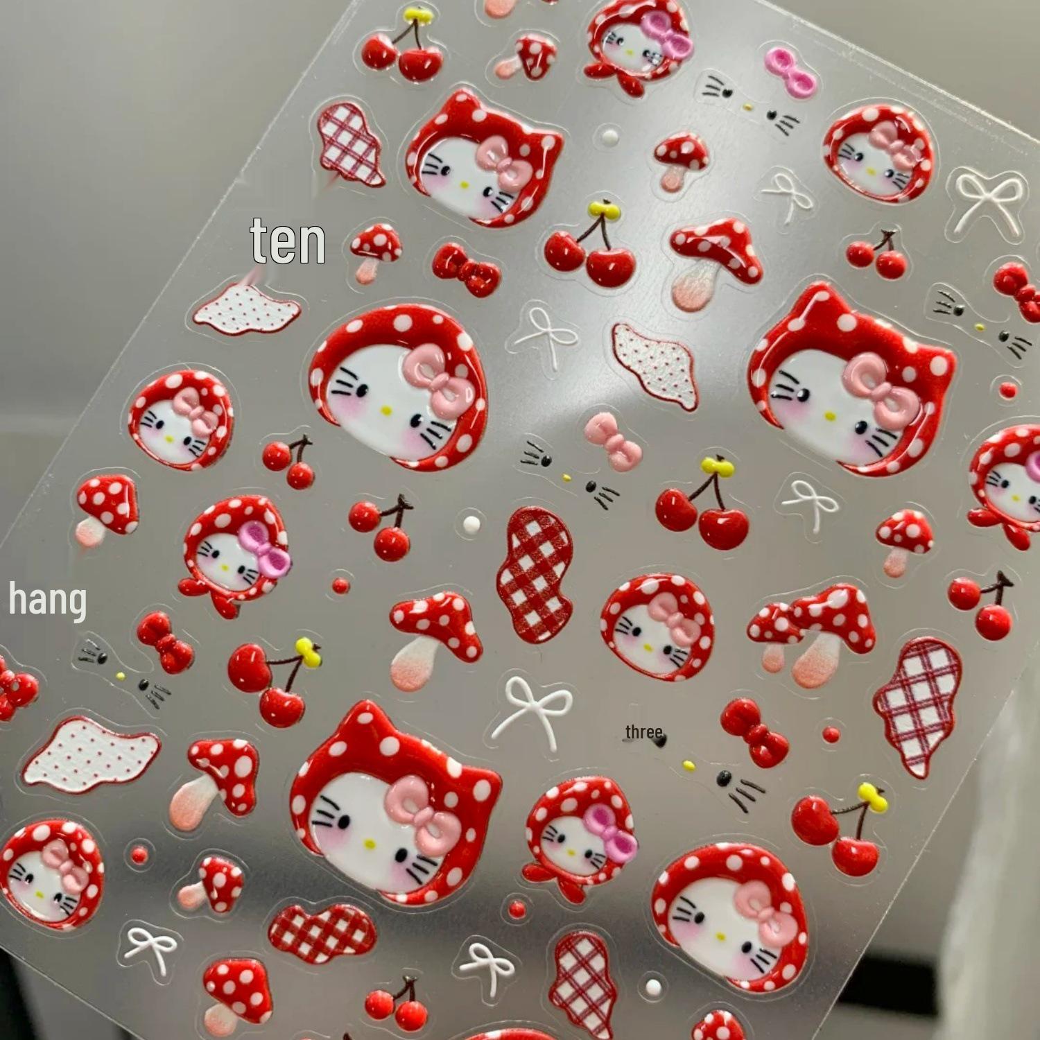 

Милые самоклеящиеся наклейки Hello Kitty для телефонов, ноутбуков, чайных чашек и ногтей No specifications