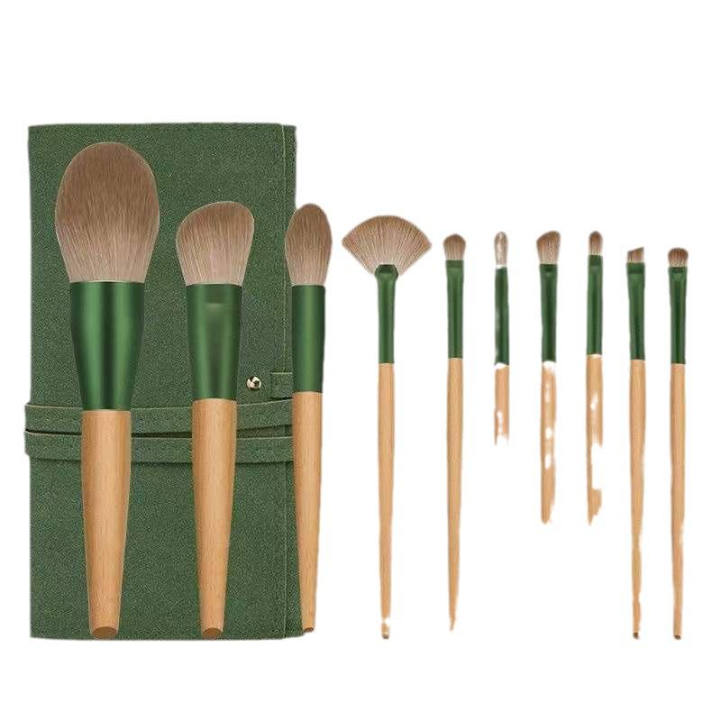 Qingluo 10-Piece Makeup Brush Set - Super Soft Brushes for Blush, Powder, and Eyeshadow