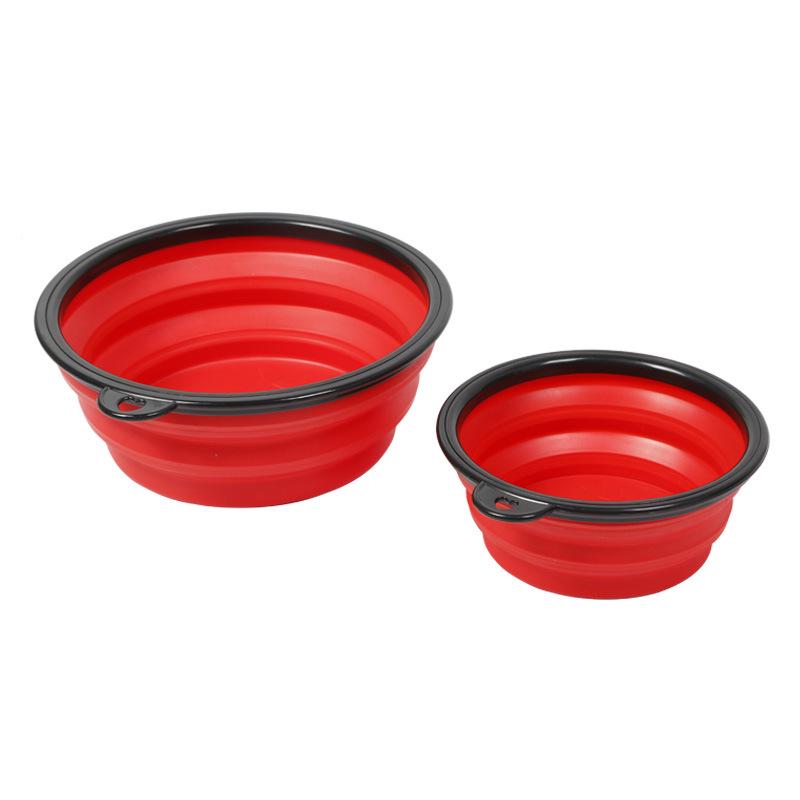 Collapsible Silicone Pet Bowls: Enlarged Dog Water Bowl & Portable Food Bowl for Cats and Dogs