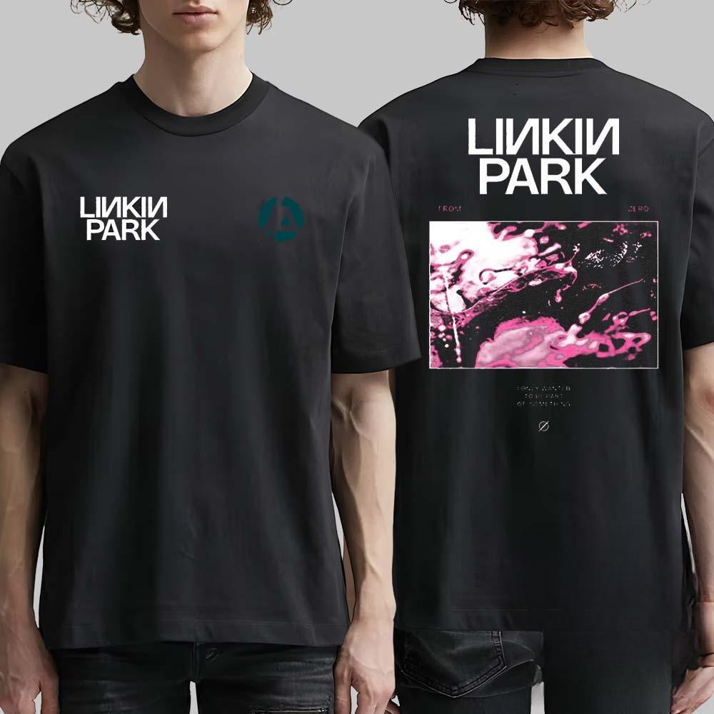 Póster de Concierto de la Gira From Zero de Linkin Park para The O2 Arena en Londres Inglaterra el 24 de septiembre de 2025 Camiseta Unisex de Dos Lados