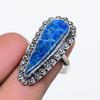 Lapis Lazuli Gemstone Handmade 925 Sterling Silver Jewelry Ring 7 SU-9993