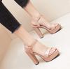 Fashion Ladies Shoes Pumps Platform High Heel Fashion Party Wedding Shoes Bridal Nightclub Sexy Summer Sandals Peep Toe Large Size 42
