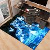 Blue Tiger Water Rug for Bold Interior Design Wild Animal Prints, Eye-Catching Floor Mats for Living AreasSkid resistant carpet