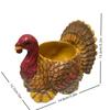 Top-Opening Resin Turkey Planter Pot Fall Harvest Turkey Figurine Candy Bowl  Indoor Home