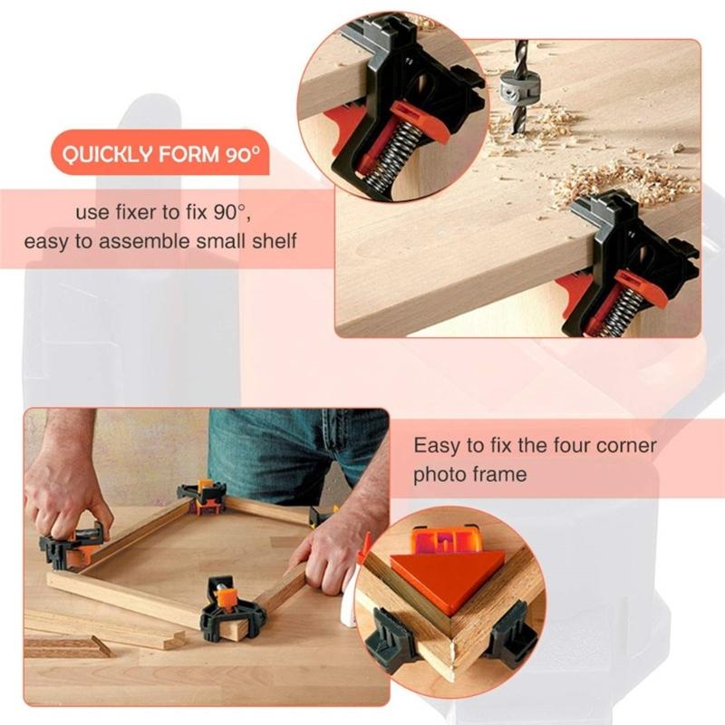 Heavy Duty 90° Fixing Fastener Clamps Engineering Plastic Construction Suitable for Woodworking Cabinetry Craft Projects