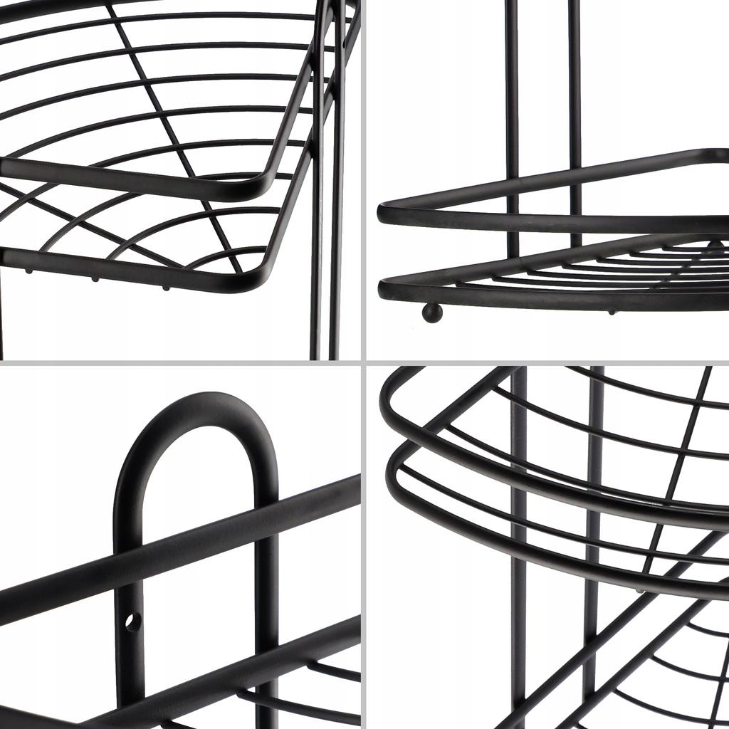 KADAX Eckregal Wandmontage Badezimmer Schwarz