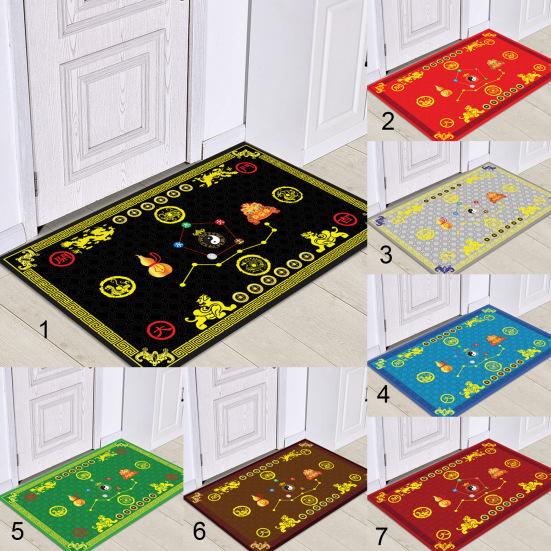 Floor Mats Feng Shui Non Slip Blessing Traditional Wu Xing Door Carpet for Indoor