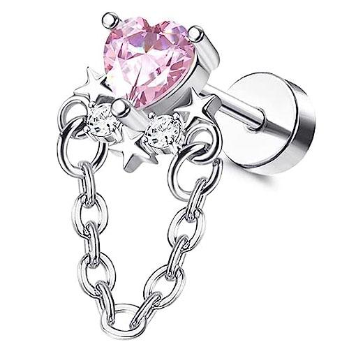 Bobisty 16G Cartilage Earrings for Women Stainless Steel Helix Piercing Jewelry Leaf Butterfly CZ Studs