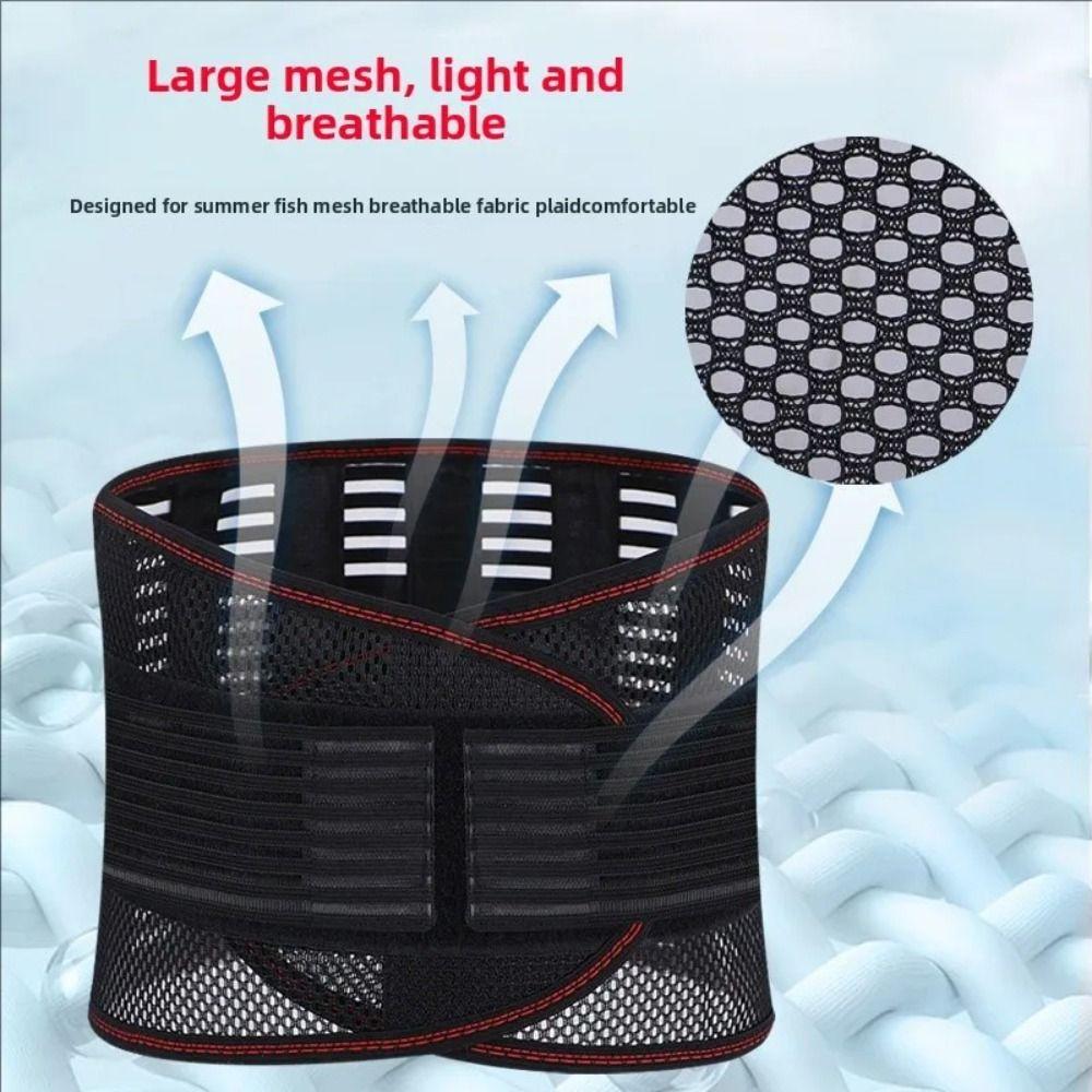Nylon Back Brace Black Spine Support Belt New Waist Trainer Belt  Spine Support