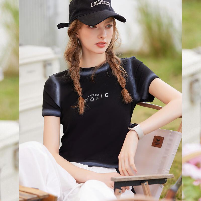 Women s Letter Print Short Sleeve T-Shirt S