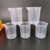 Plastic with Scale Stackable Transparent Beaker Graduated Cylinder Measuring Cup Mixing Cups