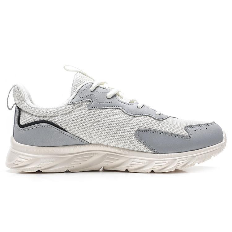 New Anta Cushioned Anti Slip Wear Resistant Breathable Lightweight Low Top Running Shoes Men's White Gray Sports 912235527-7