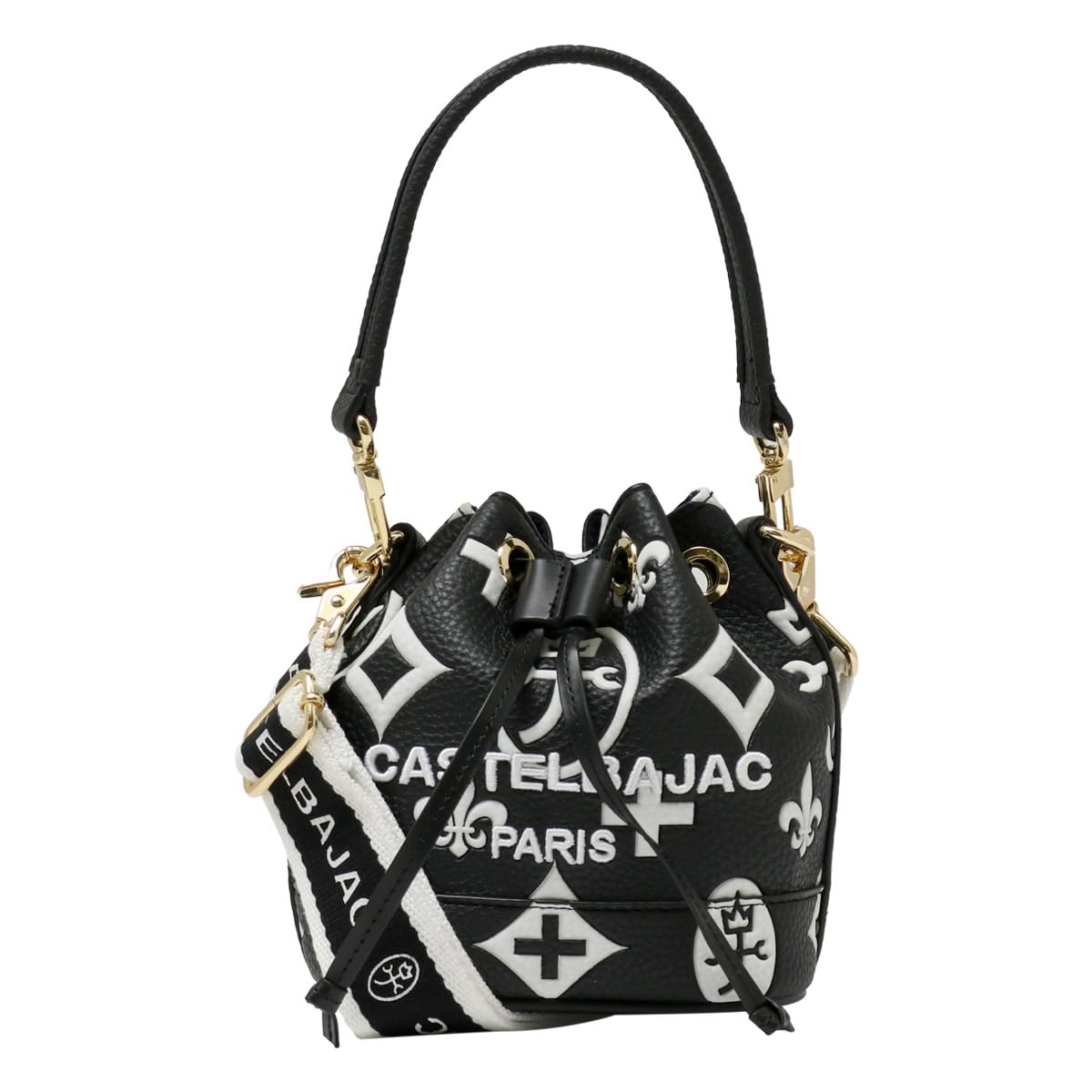 

Mini Shoulder Water Repellent Drawstring Shoulder Bag Handbag 068132 Claire Lightweight Black [Castelbajac] Women s [01]