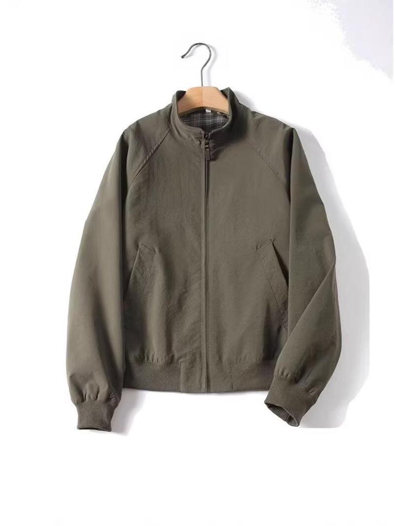 2026 Spring Men's & Women's Harrington Stand Collar Long Sleeve Zipper Jacket