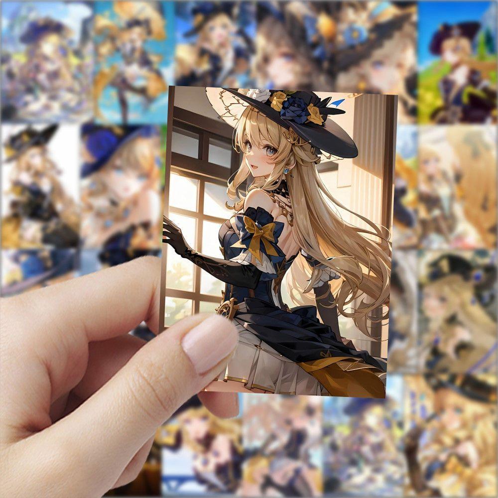 63 Pieces of Genshin Impact Navia-themed Peripheral Stickers for Decorating Mobile Phones and Waterproof Decals