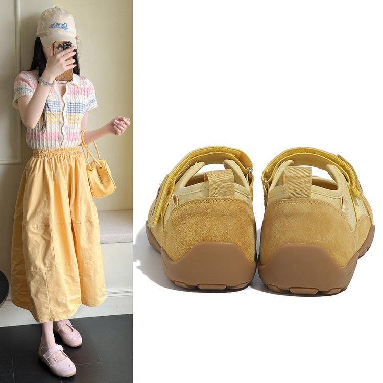 Velcro German Training Shoes Women's Shoes 2025 New Popular Summer Breathable Flat-bottomed Pregnant Women's White Shoes Sports Shoes