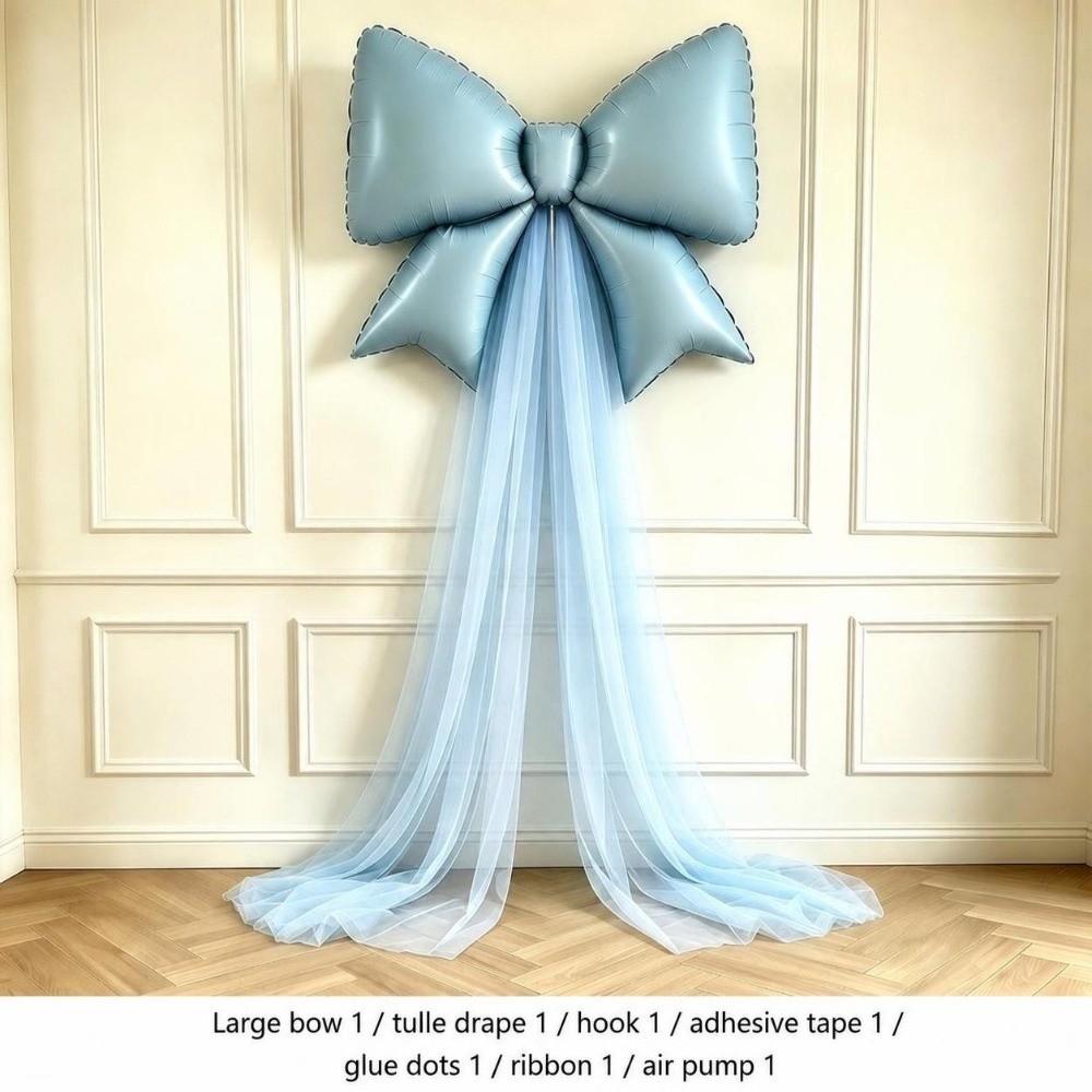40 Inch Large Number Balloon Set DIY Bowknot Design Foil Balloon Set  Party Atmosphere Setup
