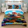Bedding Set 1 Duvet Cover 2 Pillowcases Super Mario Print Soft Bed Linen Bedroom Decor