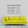 Neu Unsere Küche Regeln Kochen Worte Zitat Wand Aufkleber Kunst Aufkleber Home Decor