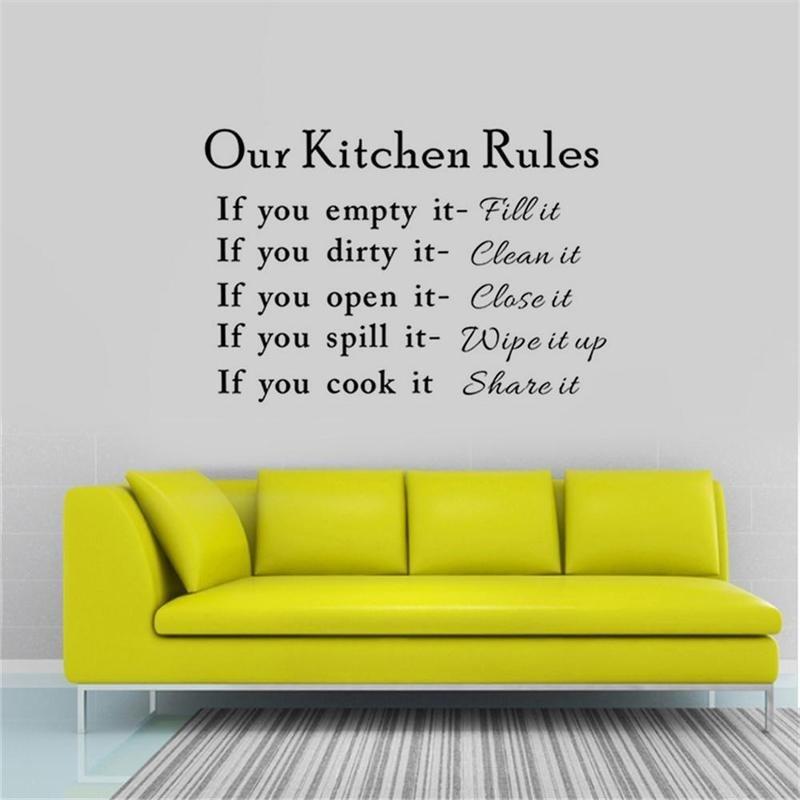 Neu Unsere Küche Regeln Kochen Worte Zitat Wand Aufkleber Kunst Aufkleber Home Decor