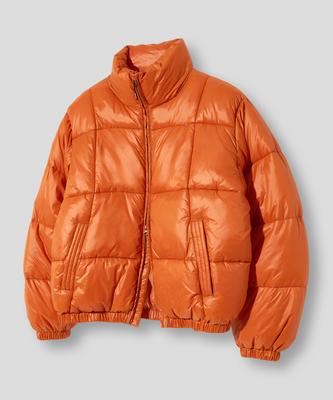 Filluminate Glossy Deuce Padded Jacket - Orange