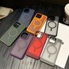Luxury Bracket Stand Magnetic Phone Case for iPhone 16 15 14 Plus 13 12 11 16 Pro Max With Lens Protection Cover for Magsafe