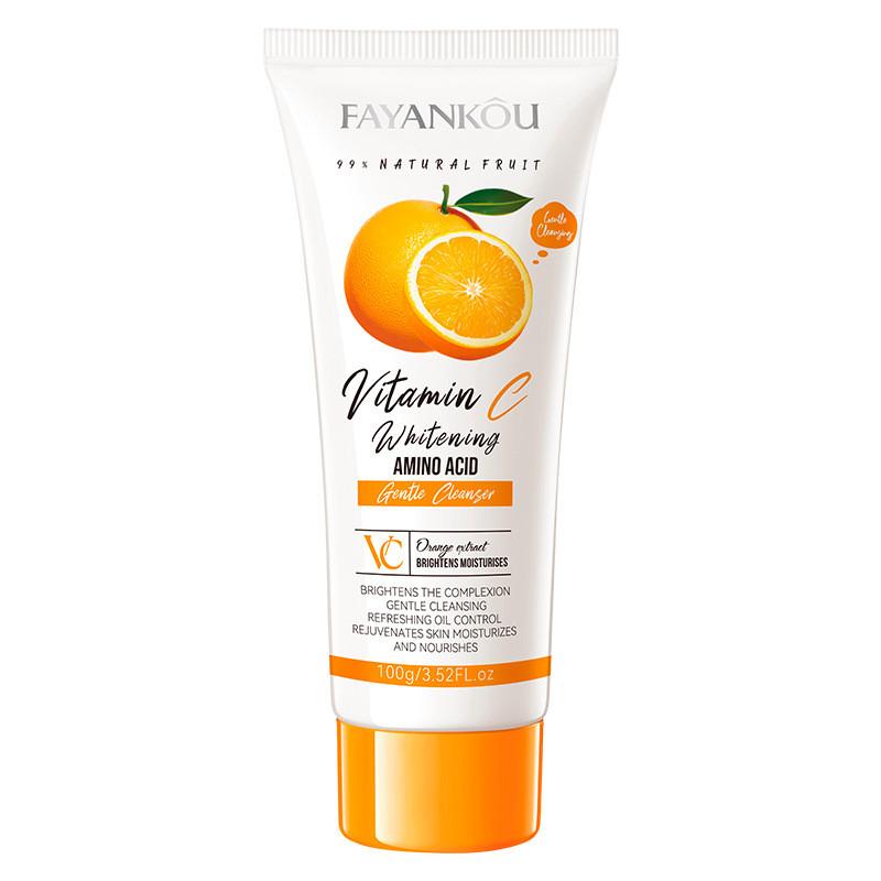 Natural Fayankou All Orange Vc Whitening Amino Acid Facial Cleanser For Daily Use