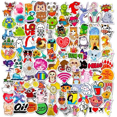 100 Small Size 4cm Funny Girl Mix and Match Stickers Computer Suitcase Ins Feng Xiaoqing