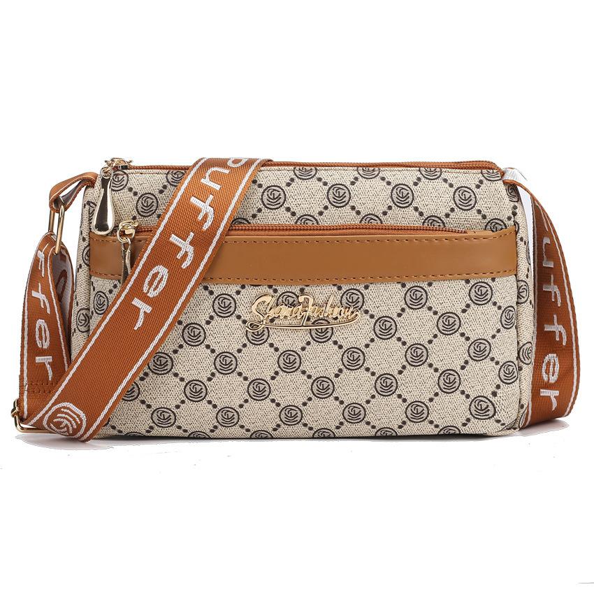 Spring Women, Middle-aged Women, Wide-band Versatile Bag, Middle-aged and Elderly Women's Crossbody Single-shoulder Bag