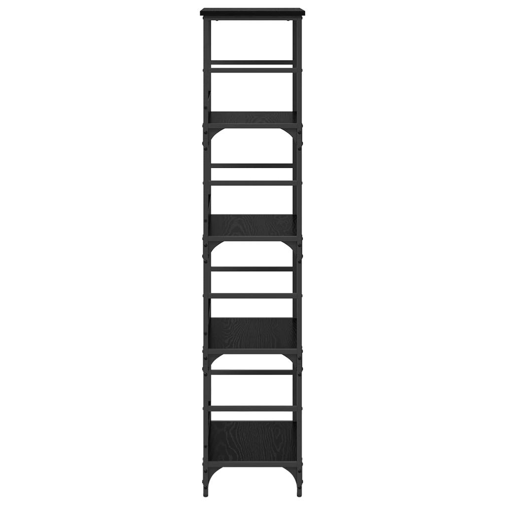 Bookshelf Black Oak Look 50 X 33 X 153 Cm Engineered Wood