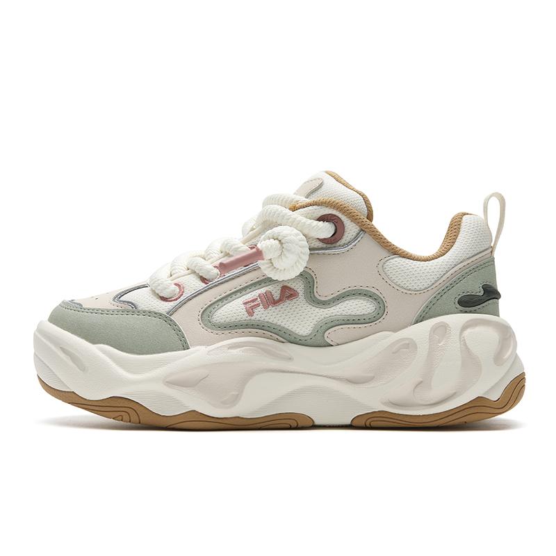 

FILA BROOK 2 Abrasion Resistant Lightweight Height Increasing Low top Skateboard Shoes Women s Pink Yellow White F12W541201FTW 36.5