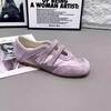 Velcro Splicing Satin New Beautiful Word Belt Casual Shoes Women Mary Jane Shoes Ballet Style