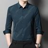 Camisa Rayada Nueva de Primavera Otoño para Hombres de Mediana Edad Casual de Negocios Manga Larga Fina Moda Casual Blusa