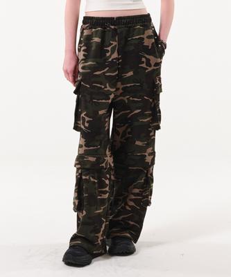 Podeowedeo Double Pocket Camouflage Pants (Khaki)