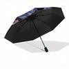 Floral Design Elegant Pattern Theme 8 Bone Hand Automatic Folding Umbrella, Compact and Portable Design, A Perfect Gift for Birthday, Christ