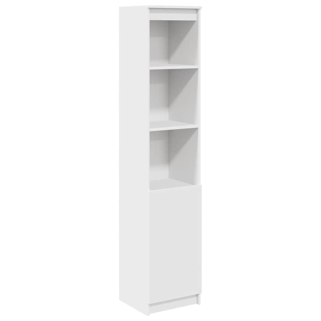 Highboard White 37.5x35x180 cm Engineered Wood