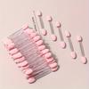 50Pcs Eye Disposable Eye Shadow Stick Double-head Double-sided Eye Makeup Applicator Short Sponge Eye Shadow Applicator