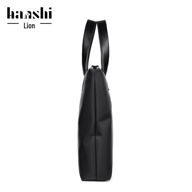 Men's & Women's Waterproof Oxford Cloth Briefcase: Casual Handheld Bag for Documents or Laptop, Ideal for Commuting or Conferences.