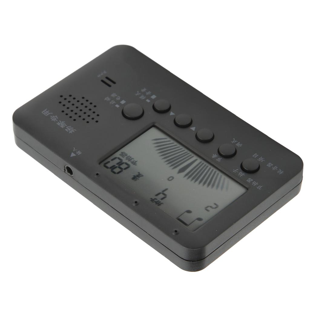 Dulcimer Tuner 3 in 1 Metronome Tuner Tone Generator Music Instrument Tool with LCD Display MT520Y Black