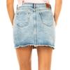 G72011CR Women's Denim Skirt with Frayed Hem
