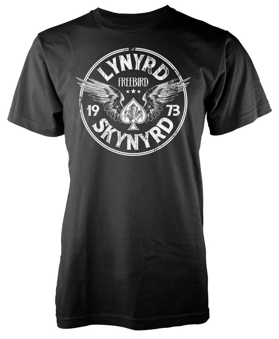 Lynyrd Skynyrd T Shirt Free bird 73 Wings Official Licensed Black Rock Merch NEW 4XL