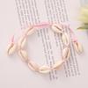 Bohemia Imitation Cowrie Shell Bracelet for Women Handmade Adjustable White Woven Rope Anklet Summer Beach Vacation Jewelry Gift