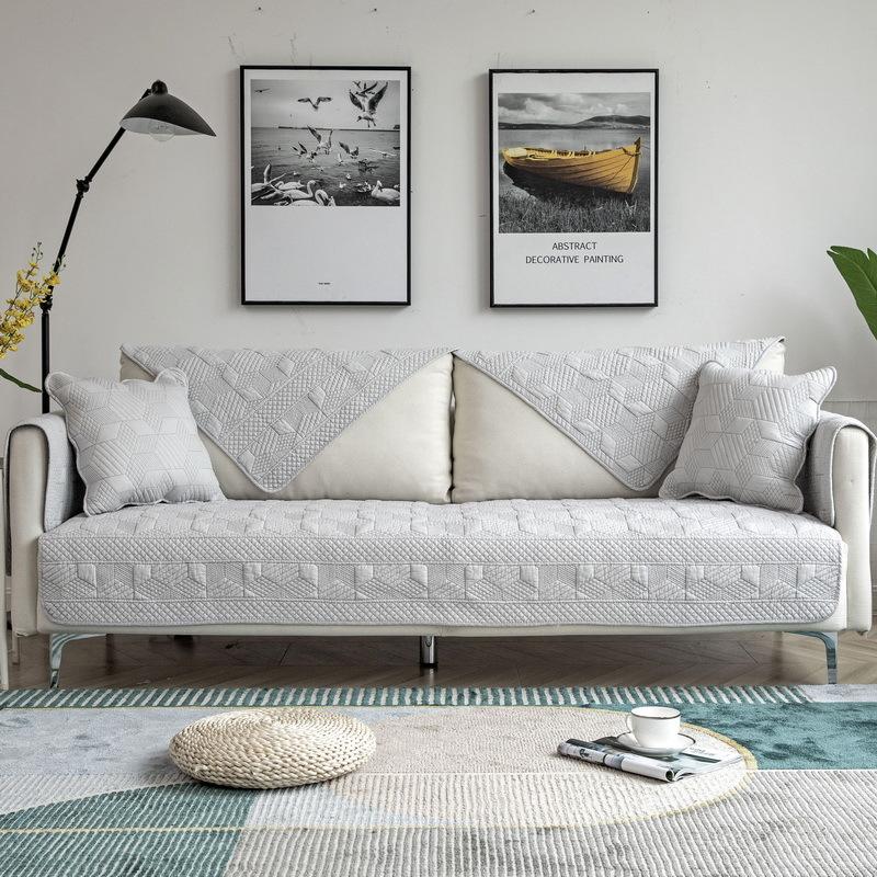 

Тканевая стеганая подушка для дивана Four Seasons Кожаная подушка для дивана Простой современный тканевый чехол для дивана 70*70